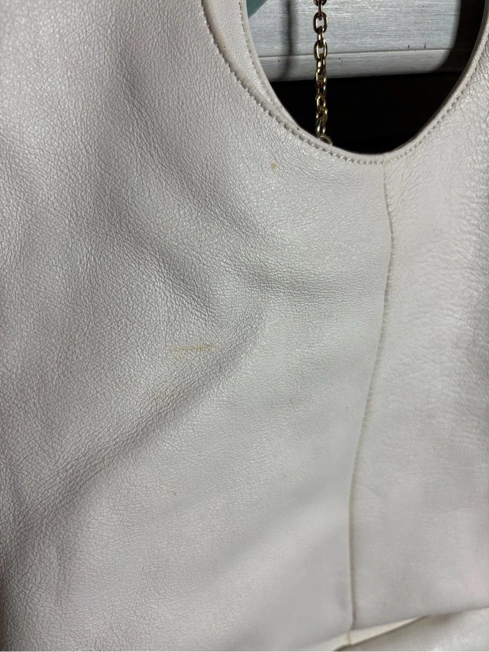 DKNY White Leather Hobo Bag Classic Everyday